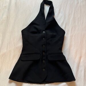 Nasty Gal Black Halter Top